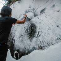 Venez peindre une œuvre avec l'artiste Ruben Carrasco à la Galerie Goldshteyn-Saatort 