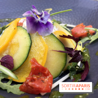 Le restaurant-terrasse des Jardins du Marais - Mille-feuille de légumes, ricotta