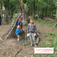 Construction de cabanes au Villages Nature