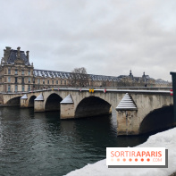 La Neige à Paris - pont du Carrousel