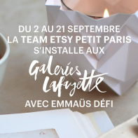 Team Petit Paris et Emmaüs Défi ouvrent un pop up store aux Galeries Lafayette Montparnasse
