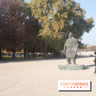 FIAC 2018 au Jardin des Tuileries : Thomas Schütte, Mann im Wind, Nr.2, 2018