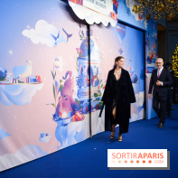 L'inauguration des vitrines de Noël 2018 du Printemps par Laëtitia Casta