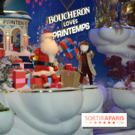 L'inauguration des vitrines de Noël 2018 du Printemps par Laëtitia Casta