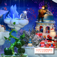 L'inauguration des vitrines de Noël 2018 du Printemps par Laëtitia Casta