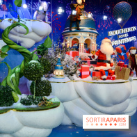 L'inauguration des vitrines de Noël 2018 du Printemps par Laëtitia Casta