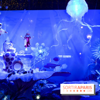 L'inauguration des vitrines de Noël 2018 du Printemps par Laëtitia Casta