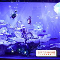 L'inauguration des vitrines de Noël 2018 du Printemps par Laëtitia Casta