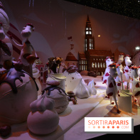 L'inauguration des vitrines de Noël 2018 du Printemps par Laëtitia Casta