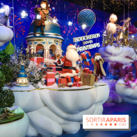 L'inauguration des vitrines de Noël 2018 du Printemps par Laëtitia Casta