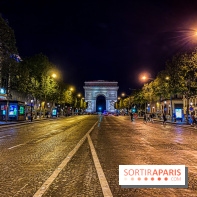 Visuel Paris Arc de Triomphe Champs Elysées nuit