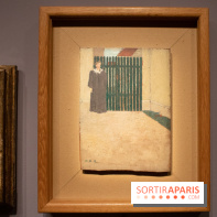 Femme devant un portail vert, Ker-Xavier Roussel, vers 1891 - exposition le Talisman de Sérusier au Musée d'Orsay