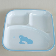 HanaBlomst : assiette carrée à compartiments, 18€