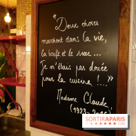 Madame Claude - Restaurant Paris 15ème - Une citation en forme d'épitaphe