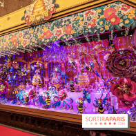 Vitrines et sapin de Noël au Galeries Lafayettes 2019 avec Virginie Efira - photos 