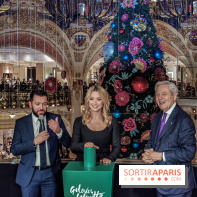 Vitrines et sapin de Noël au Galeries Lafayettes 2019 avec Virginie Efira - photos 