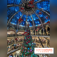 Vitrines et sapin de Noël au Galeries Lafayettes 2019 avec Virginie Efira - photos 