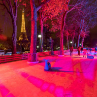 La patinoire des Jardins du Trocadéro