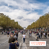 Champs Elysées piéton et Arc de Triomphe empaqueté