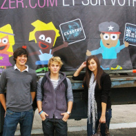 Roman et Quentin (gagnant du concours Techno parade - Sortiraparis) et Constance, gagnante du concours  2008