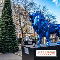Exposition de Richard Orlinski avec Georges V et sur les Champs-Elysées