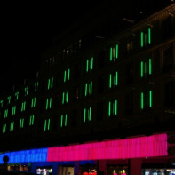 Le BHV illuminé par Beth Ditto et Jean-Charles de Castelbajac - Noël 2009