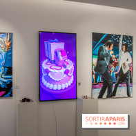 Pop Corn Time, nos photos de l'exposition de toiles et de NFT à la galerie Goldshteyn-Saatort