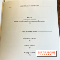 Sphère restaurant Paris 8e - carte - menu