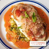 Bombarde restaurant méditerranéen et festif à Montmartre - cabillaud - pancetta - fondu de poireaux