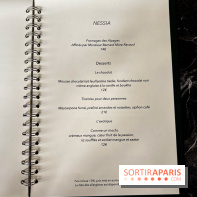 Nessia, le bistrot de chef - Paris 3e - carte - menu