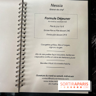 Nessia, le bistrot de chef - Paris 3e - menu midi - carte restaurant