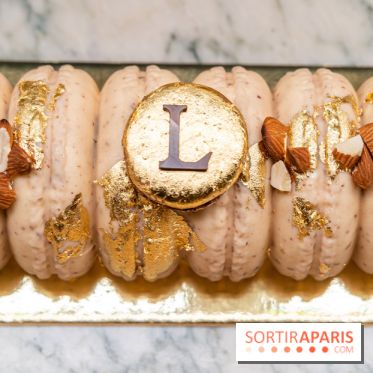 Bûche de Noël Ladurée 2022 - bûche impératrice amande