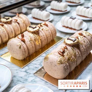 Bûche de Noël Ladurée 2022 - bûche impératrice amande
