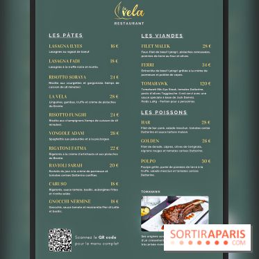 La Vela, le restaurant italien - méditerranéen de Boulogne - carte - menu