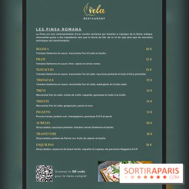 La Vela, le restaurant italien - méditerranéen de Boulogne - carte - menu