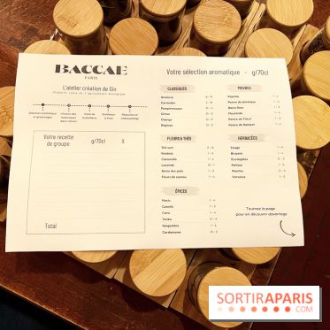 Atelier création de gin à la distillerie Baccae