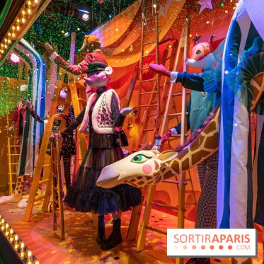 Vitrines de Noël du Printemps 2022, l’inauguration avec Naomie Campbell et Isabelle Huppert