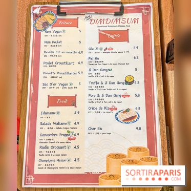 Dimdimsum Paris, le restaurant de vapeurs - menu - carte