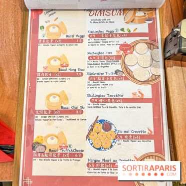 DDimdimsum Paris, le restaurant de vapeurs - menu - carte