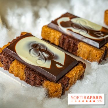 La Bûche de Noël Petit Biscuit du Ritz 2022 et sa farandole de gourmandises - Ritz au lait marbré