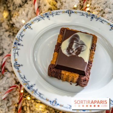 La Bûche de Noël Petit Biscuit du Ritz 2022 et sa farandole de gourmandises - Ritz au lait marbré