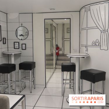 2D atelier, le salon de thé en noir et blanc