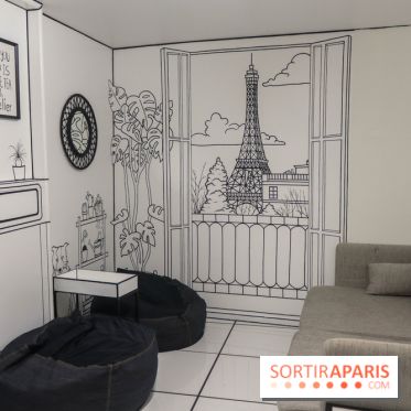 2D atelier, le salon de thé en noir et blanc