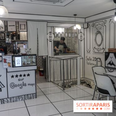 2D atelier, le salon de thé en noir et blanc