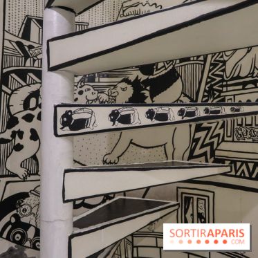 2D atelier, le salon de thé en noir et blanc