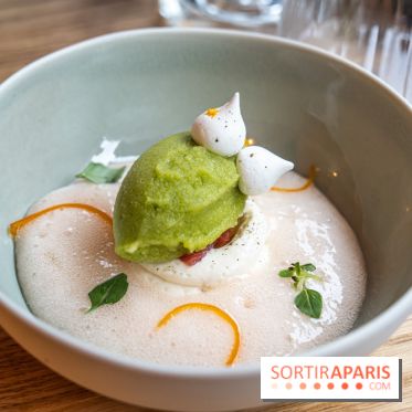 Ambos restaurant Paris - Cristina et Pierre Chomet - agrumes - sorbet basilic - poivre de timut