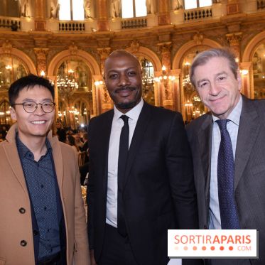 ©Rachid Bellak - Weiliang Shi PDG Huawei, Harry Roselmack et Eric Revel journaliste cnews (1)