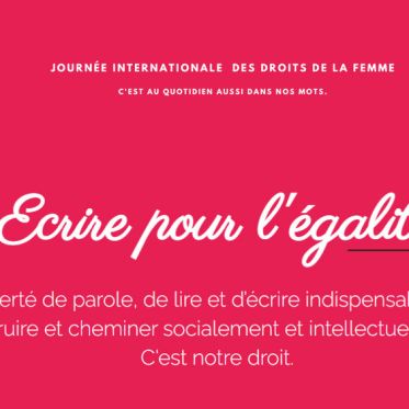 Lumidacieuse avec ses mots - égalité 8 mars