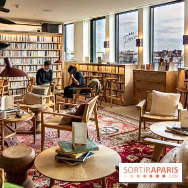 Bar Perché, café littéraire - terrasse du Printemps Haussmann  -  A7C6630 HDR