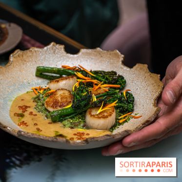 Rivages restaurant du Scribe par Martin Simolka -  saint-jacques de normandie - brocolettis - riz camargue